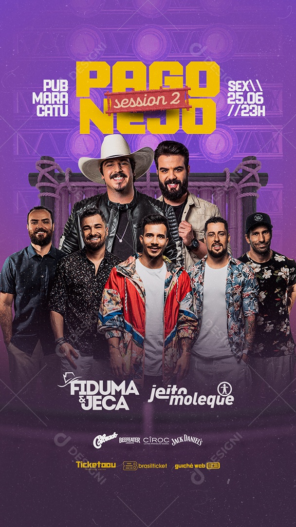 Story PagoNejo Session 2 Fiduma & Jeca Jeito Moleque Flyer Social Media PSD Editável