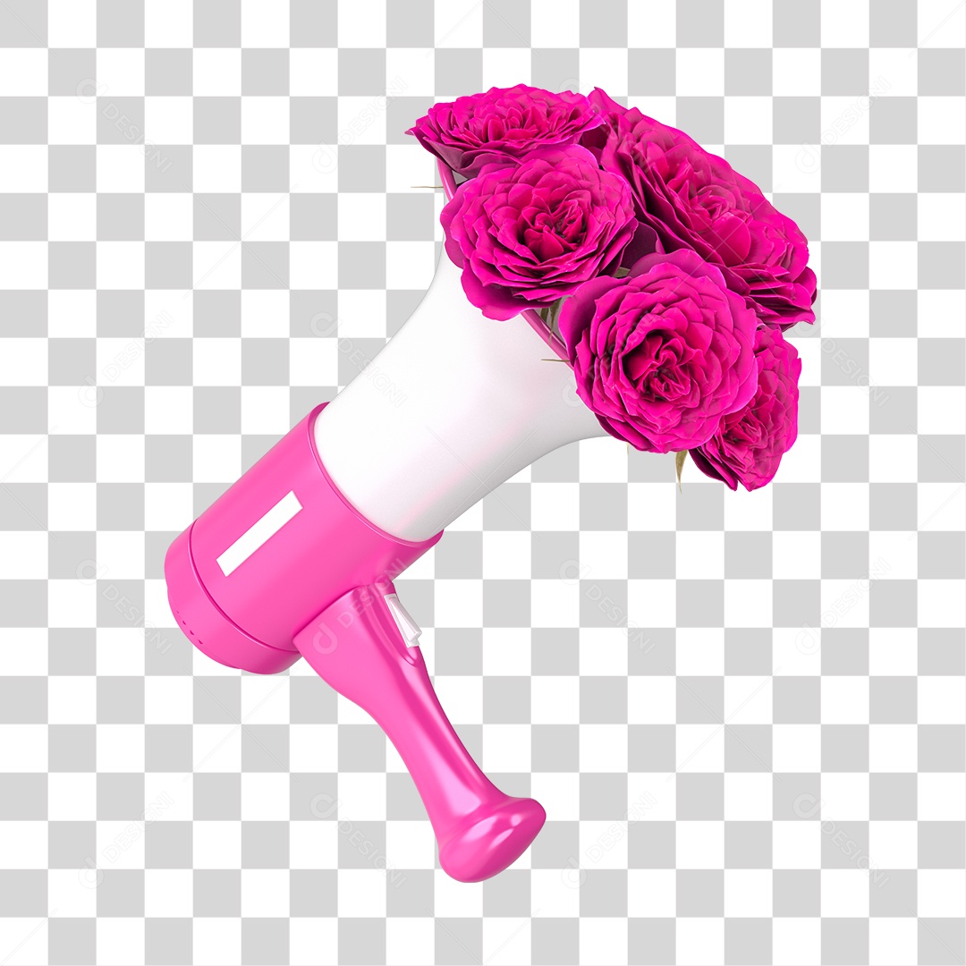 Megafone Rosa Dia Internacional da Mulher PNG