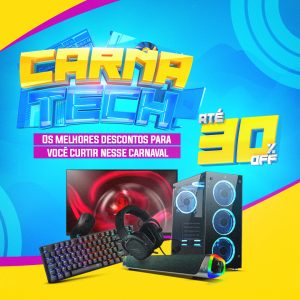 Social Media Carnaval Carna Tech Computadores Gamer PSD Editável