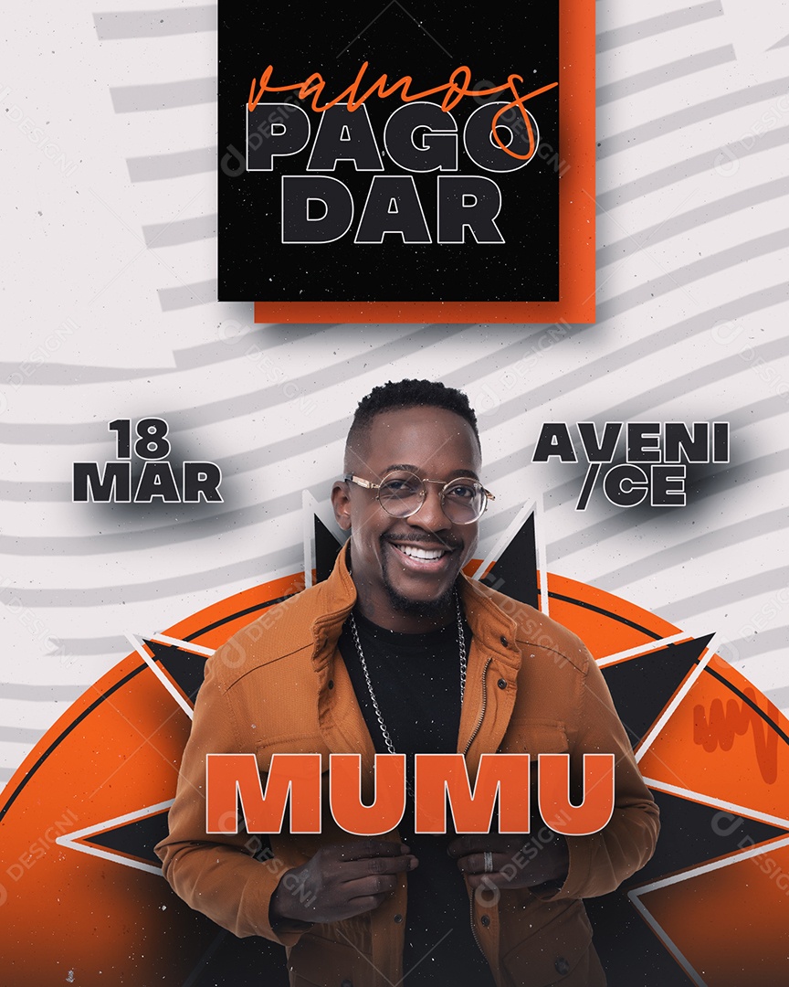 Flyer Vamos Pagodar Social Media PSD Editável