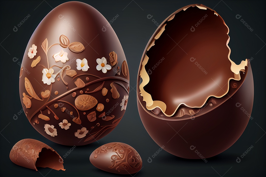 Ilustração ovo de páscoa personalizado