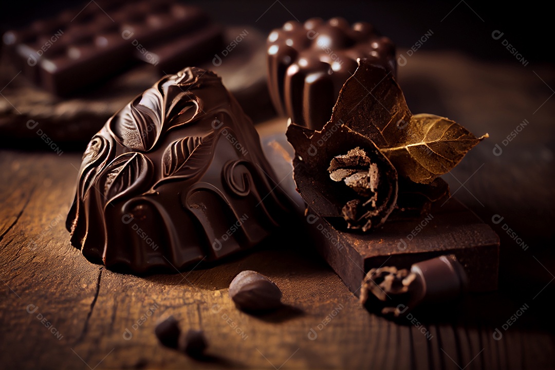 Ilustração de doces e chocolates personalizados