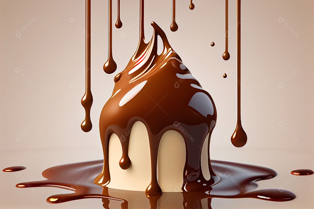 Ilustração de  chocolate derretido cainco