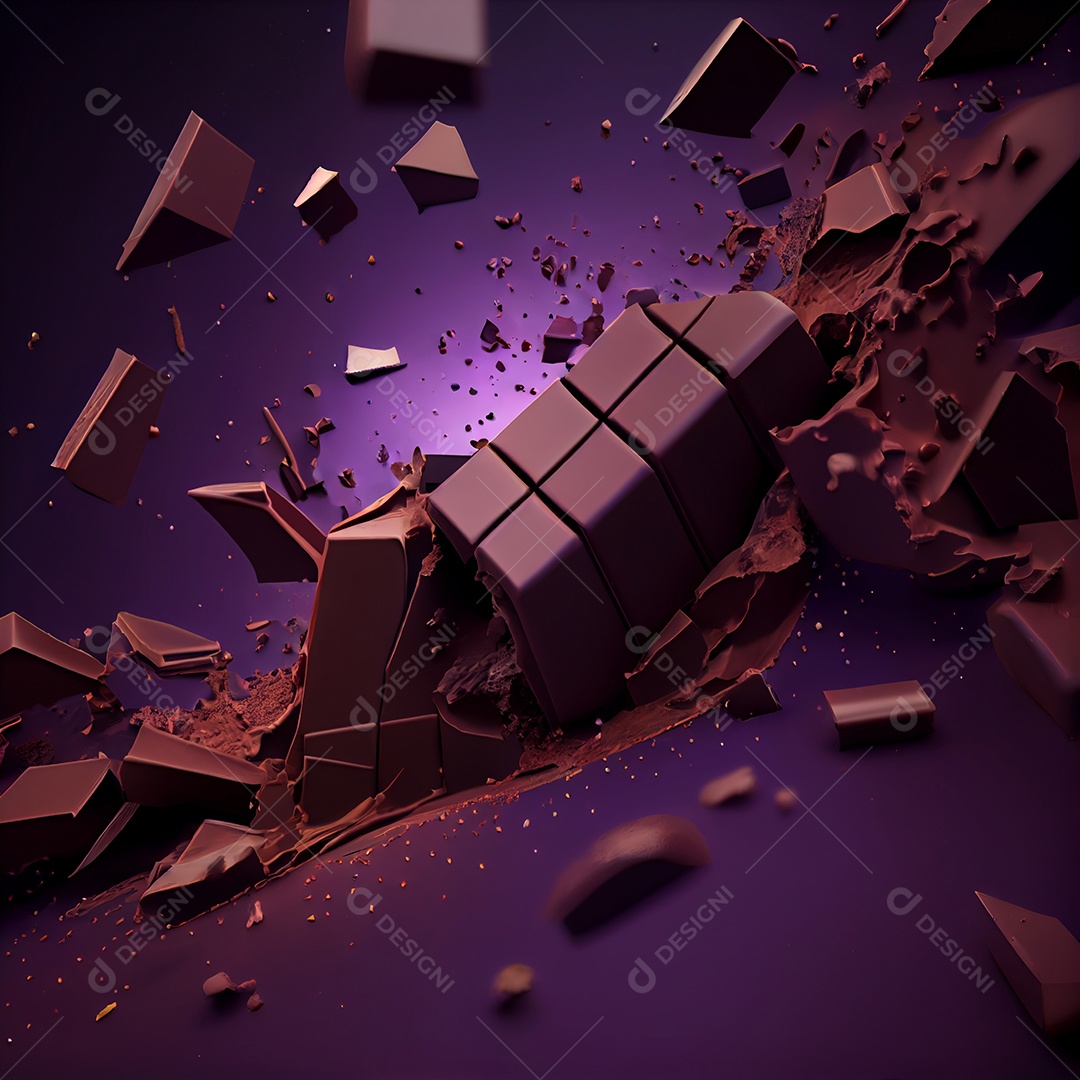 Ilustração de uma barra de chocolate