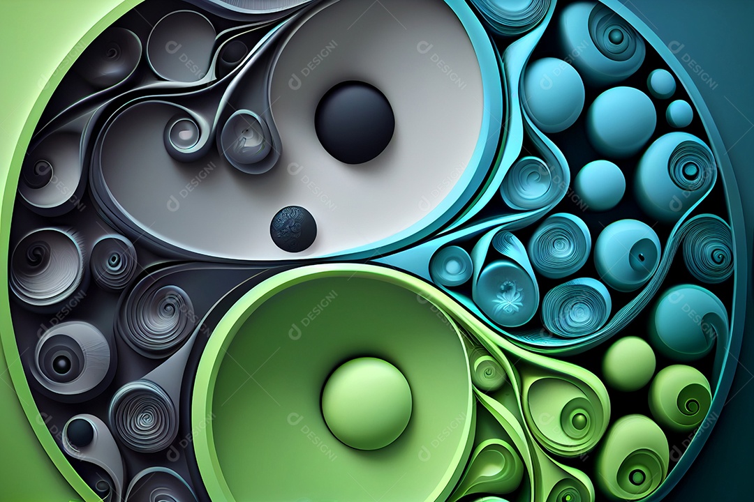 Ilustração espiral colorido