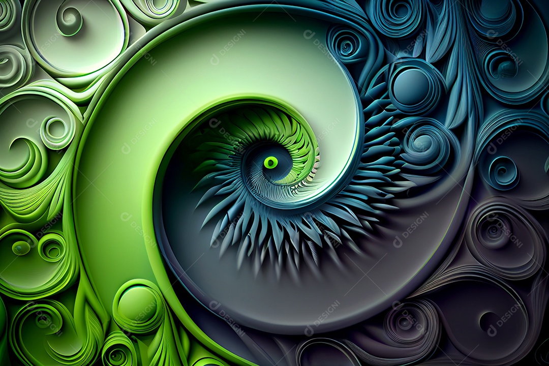 Ilustração espiral colorido