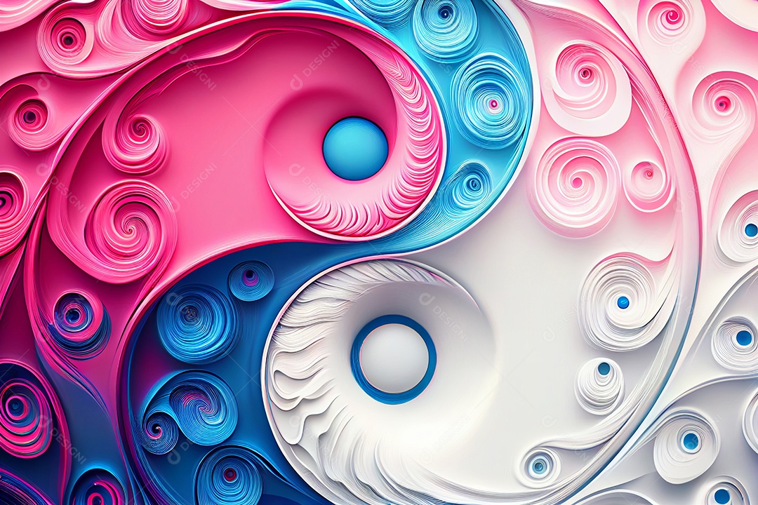 Yin e yang coloridos feitos de combinações de cores. símbolo de harmonia