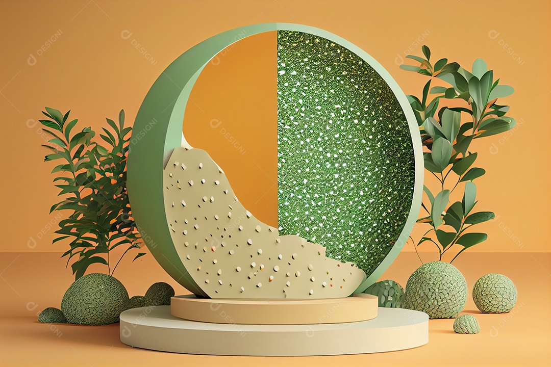 Ilustração pódio combinação cores pastéis