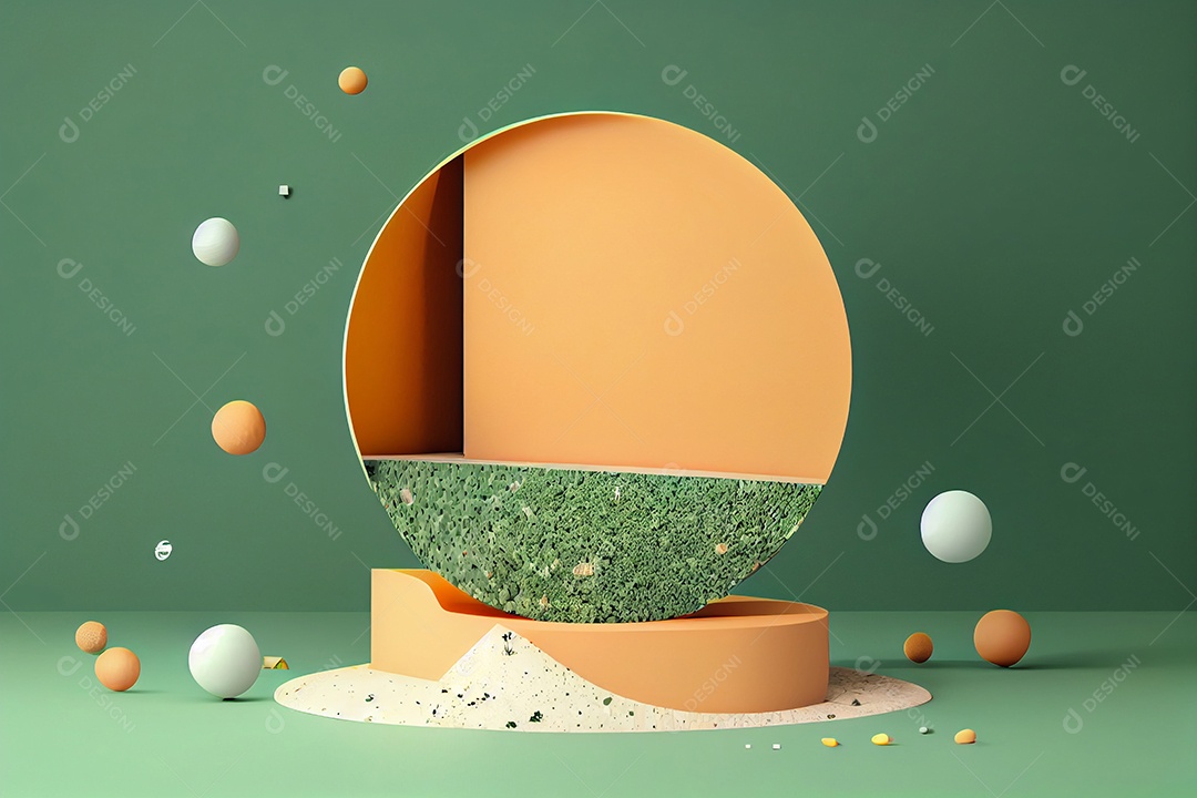 Ilustração pódio combinação cores pastéis