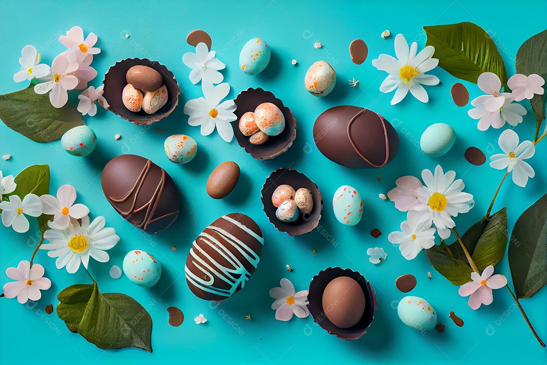 Ovos da páscoa doces comida alimento sobre fundo isolado