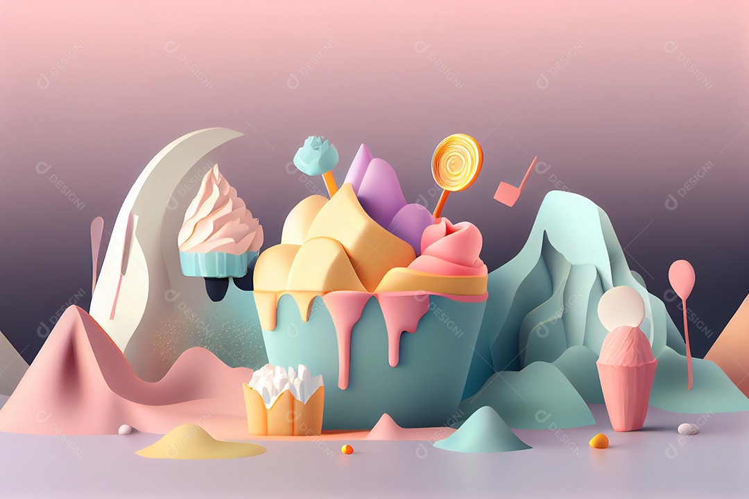 Desenho de montanhas penhasco linda paisagem