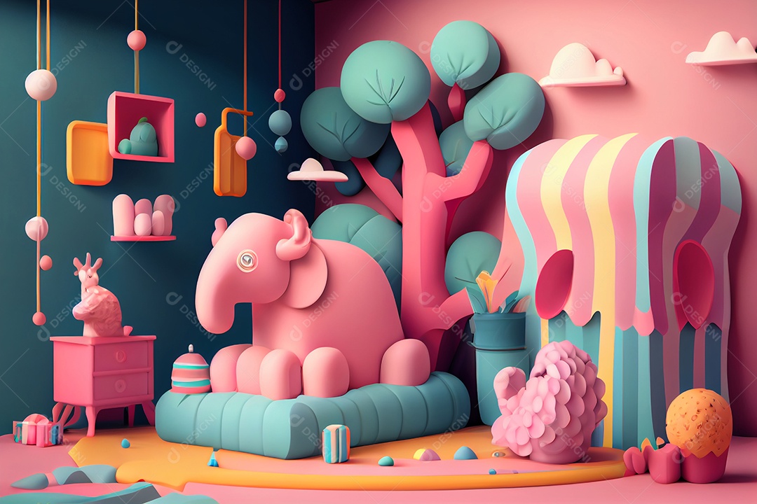 ilustração 3D de desenho