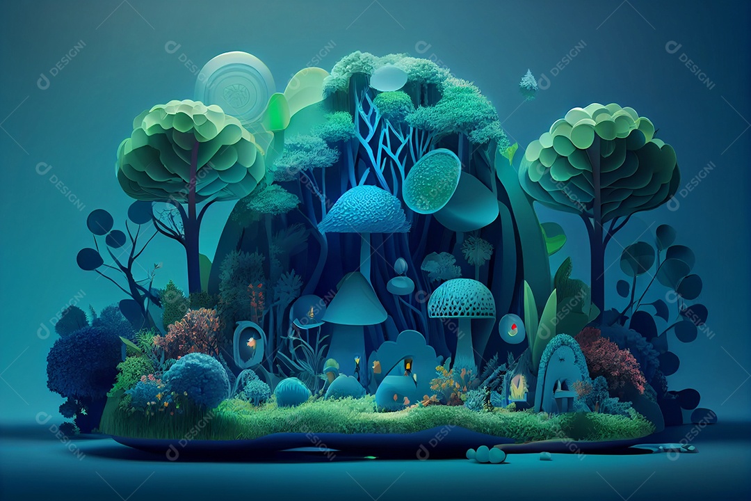 ilustração 3D de desenho