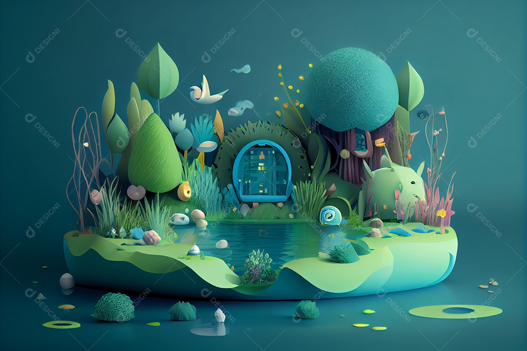 ilustração 3D de desenho