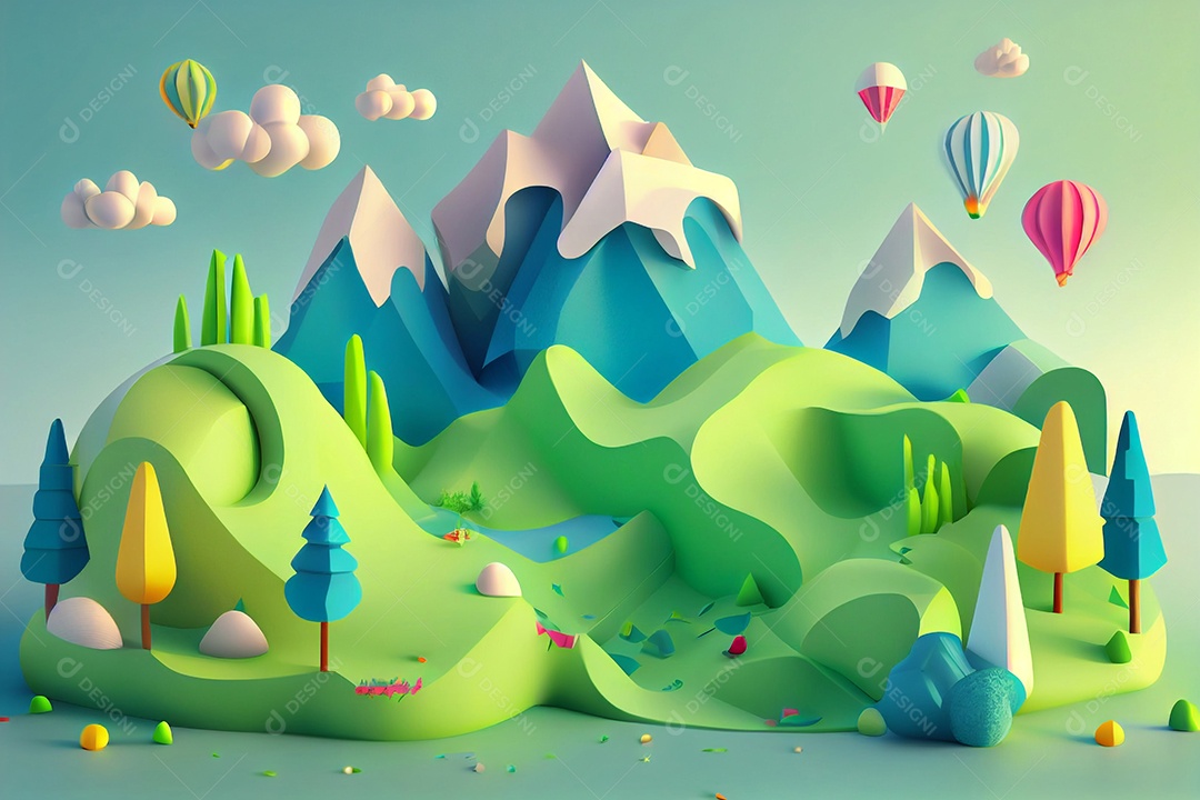 ilustração 3D de desenho