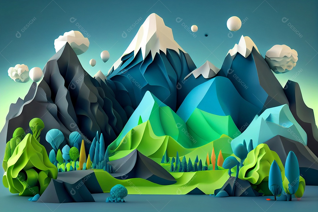 ilustração 3D de desenho