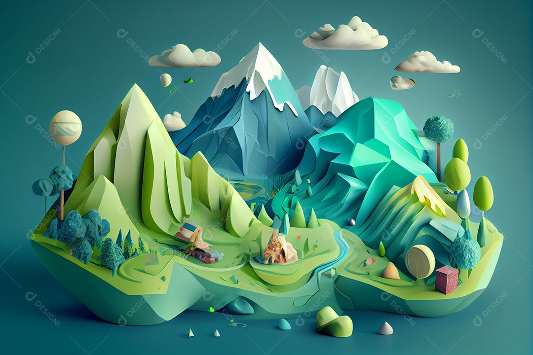 ilustração 3D de desenho