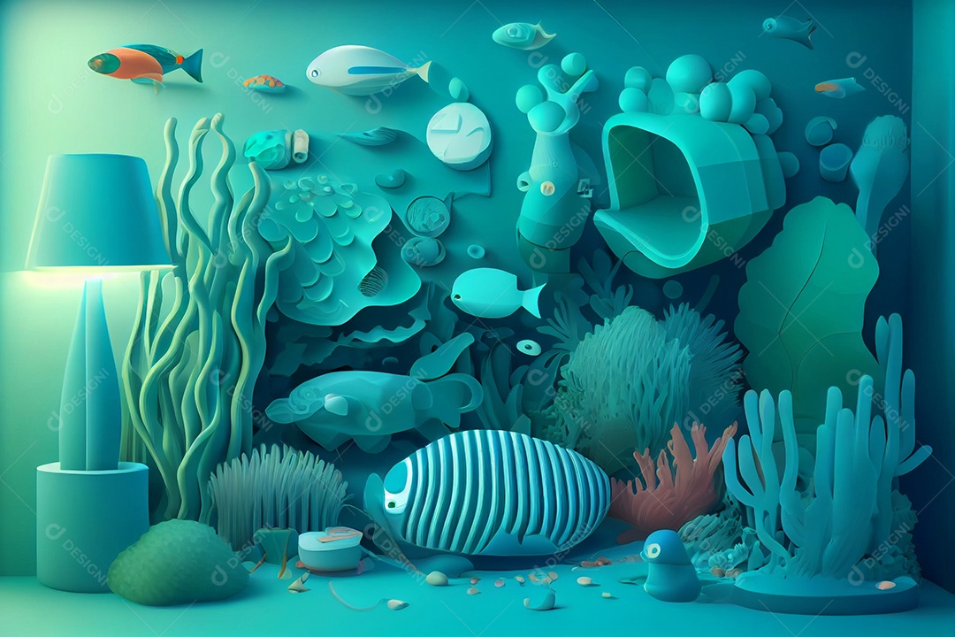 ilustração 3D de desenho