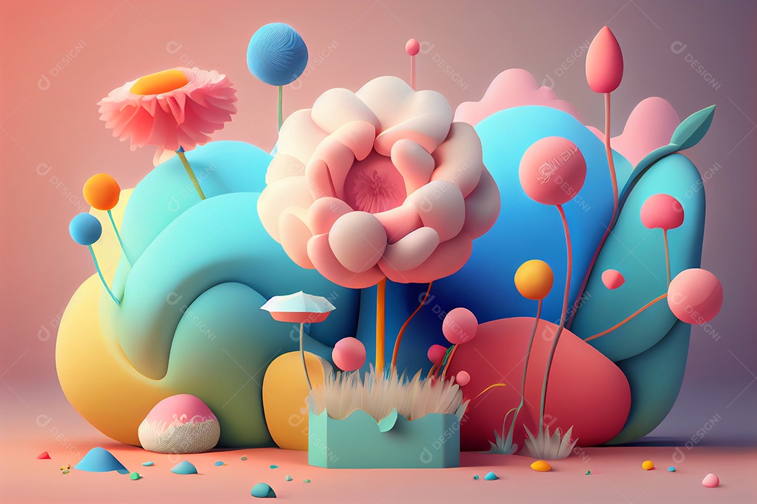 ilustração 3D de desenho