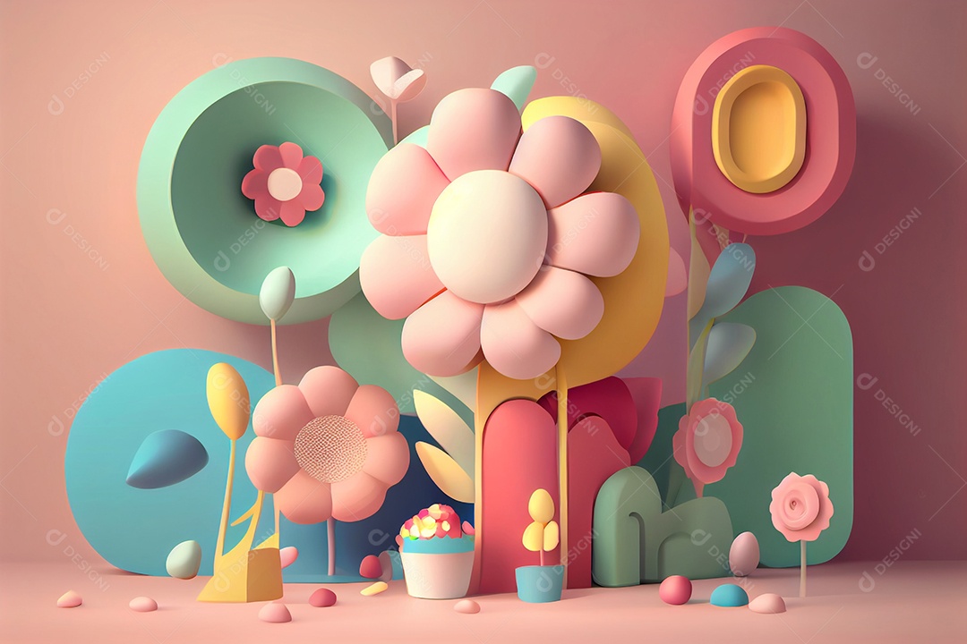 ilustração 3D de desenho