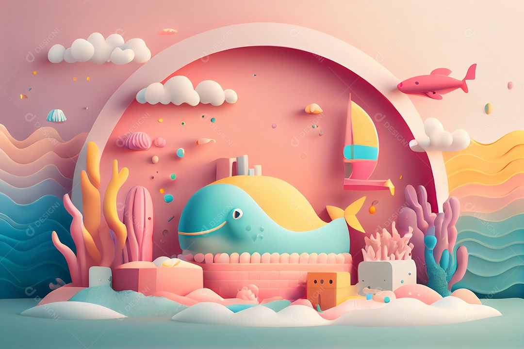 ilustração 3D de desenho