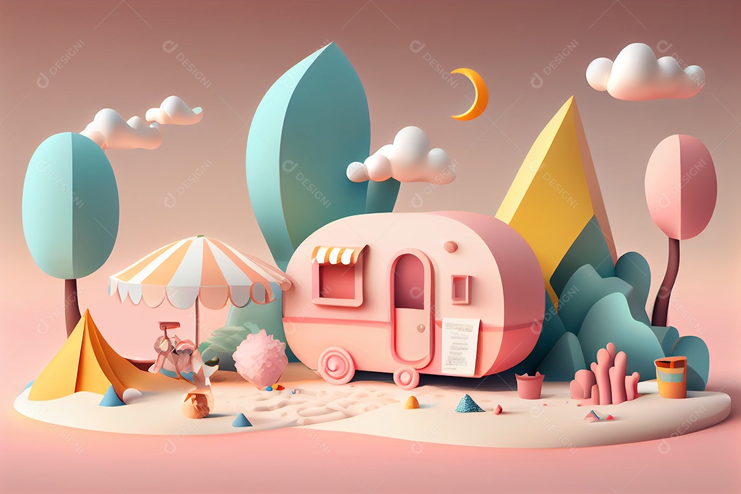 ilustração 3D de desenho