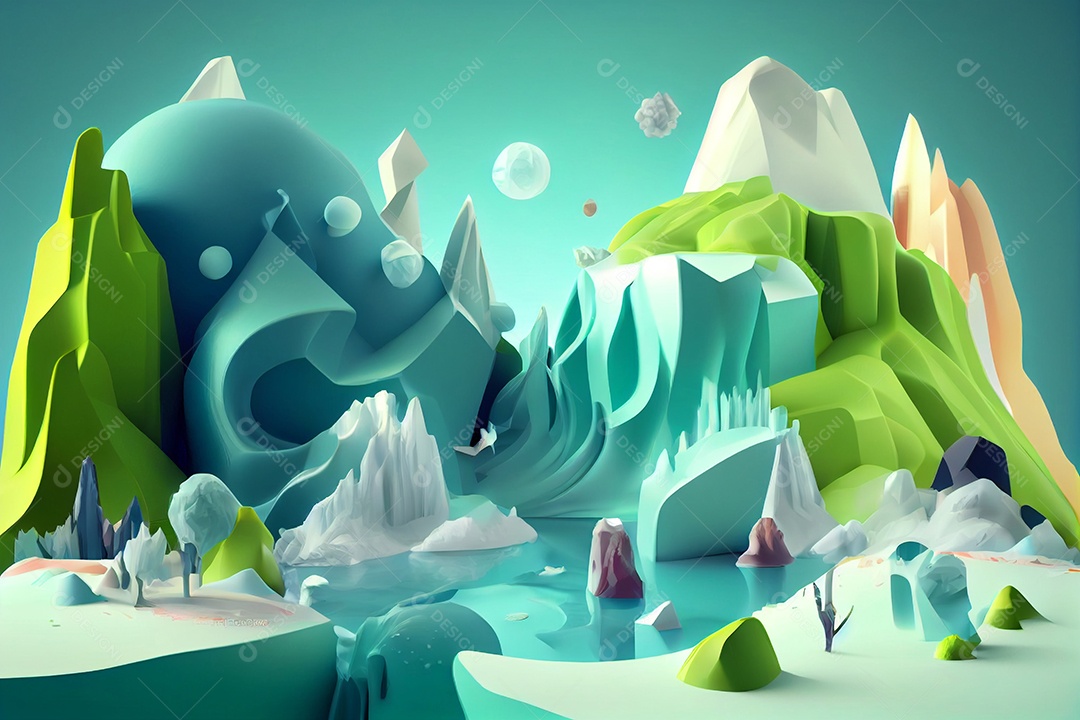 ilustração 3D de desenho