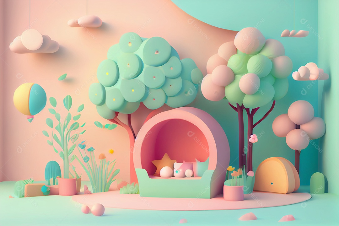 ilustração 3D de desenho