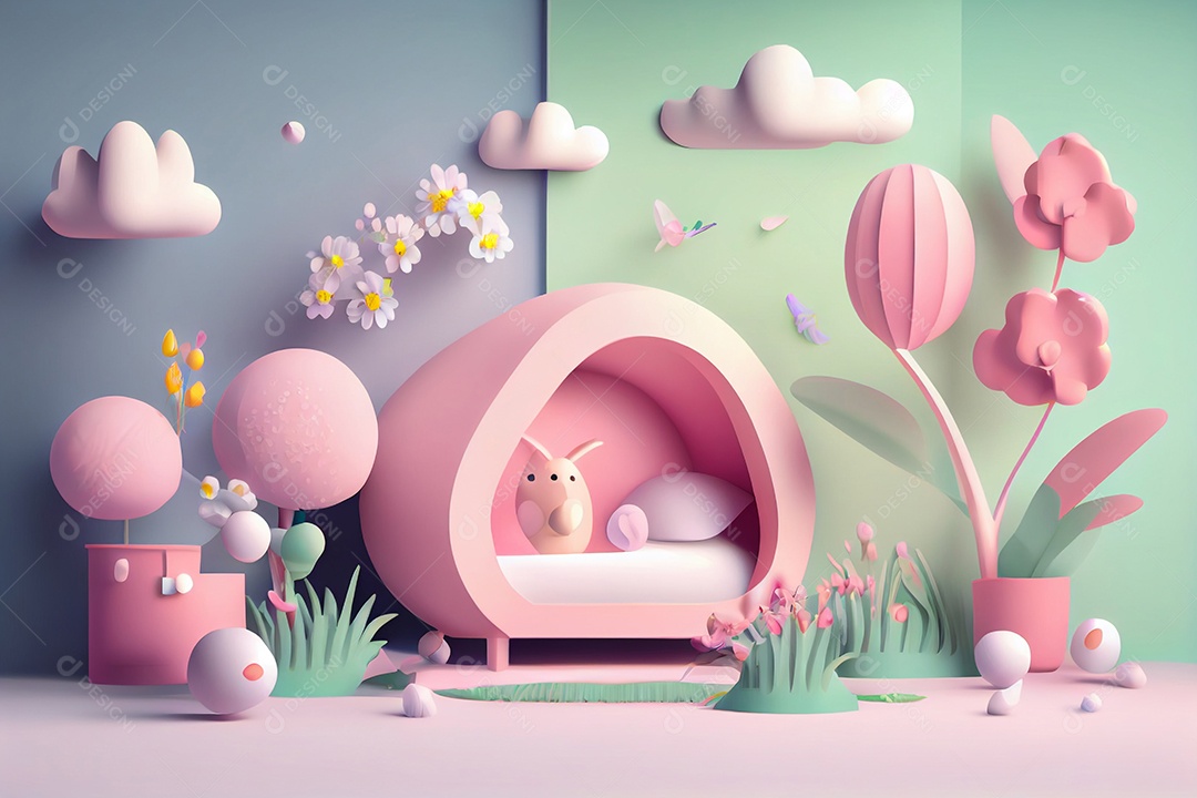 ilustração 3D de desenho