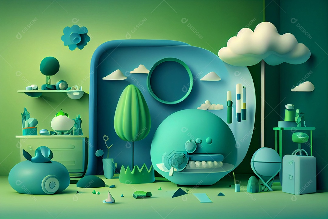 ilustração 3D de desenho