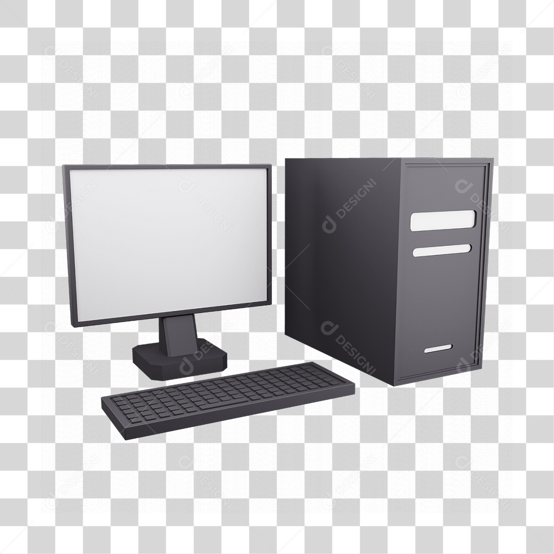 Computador de Mesa PNG Transparente