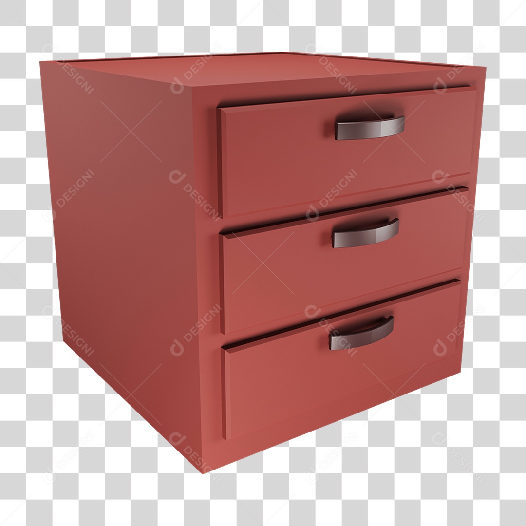 Armário com Gavetas PNG Transparente