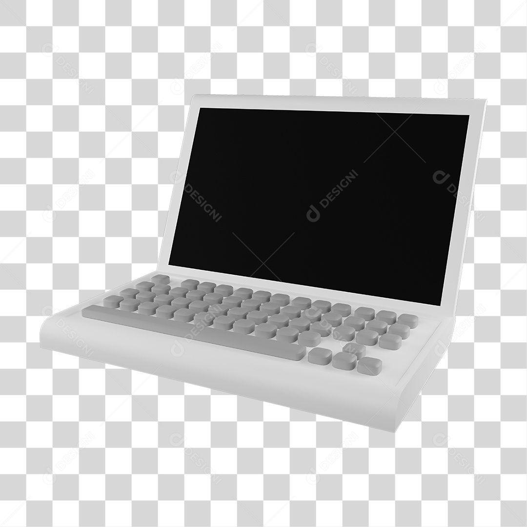Elemento 3D Notebook Aberto para Composição PNG Transparente
