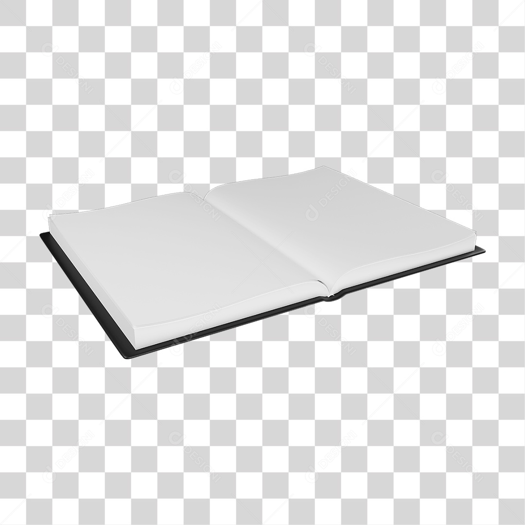 Caderno com Folhas Brancas PNG Transparente