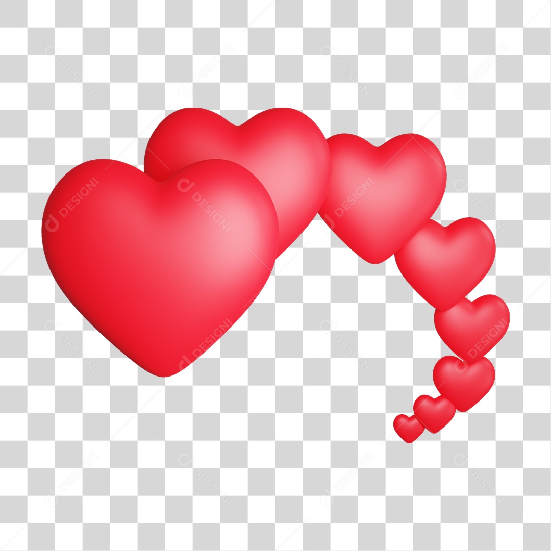 Corações Vermelhos PNG Transparente