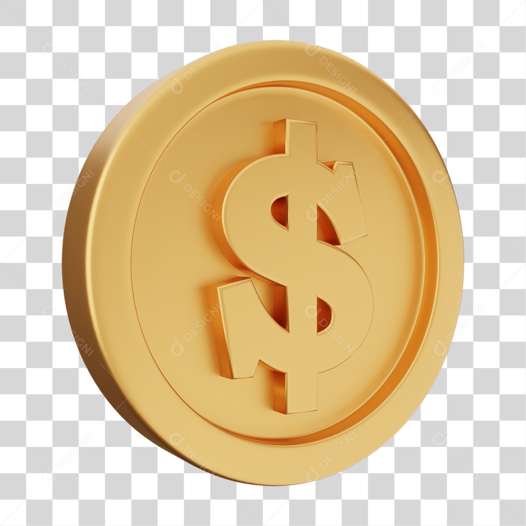 Moeda de Ouro Coin Dinheiro PNG Transparente