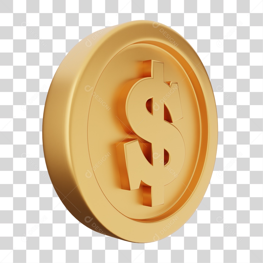 Moeda de Ouro Coin Dinheiro PNG Transparente