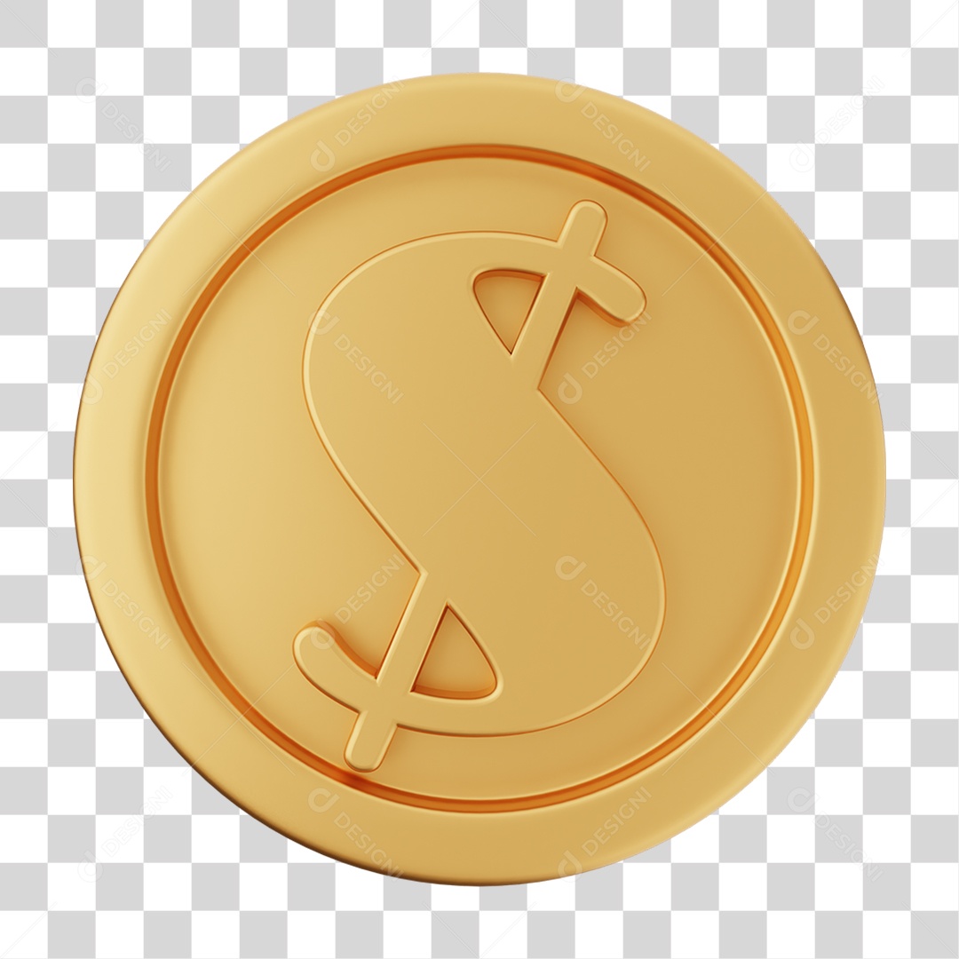 Moeda de Ouro Coin Dinheiro PNG Transparente