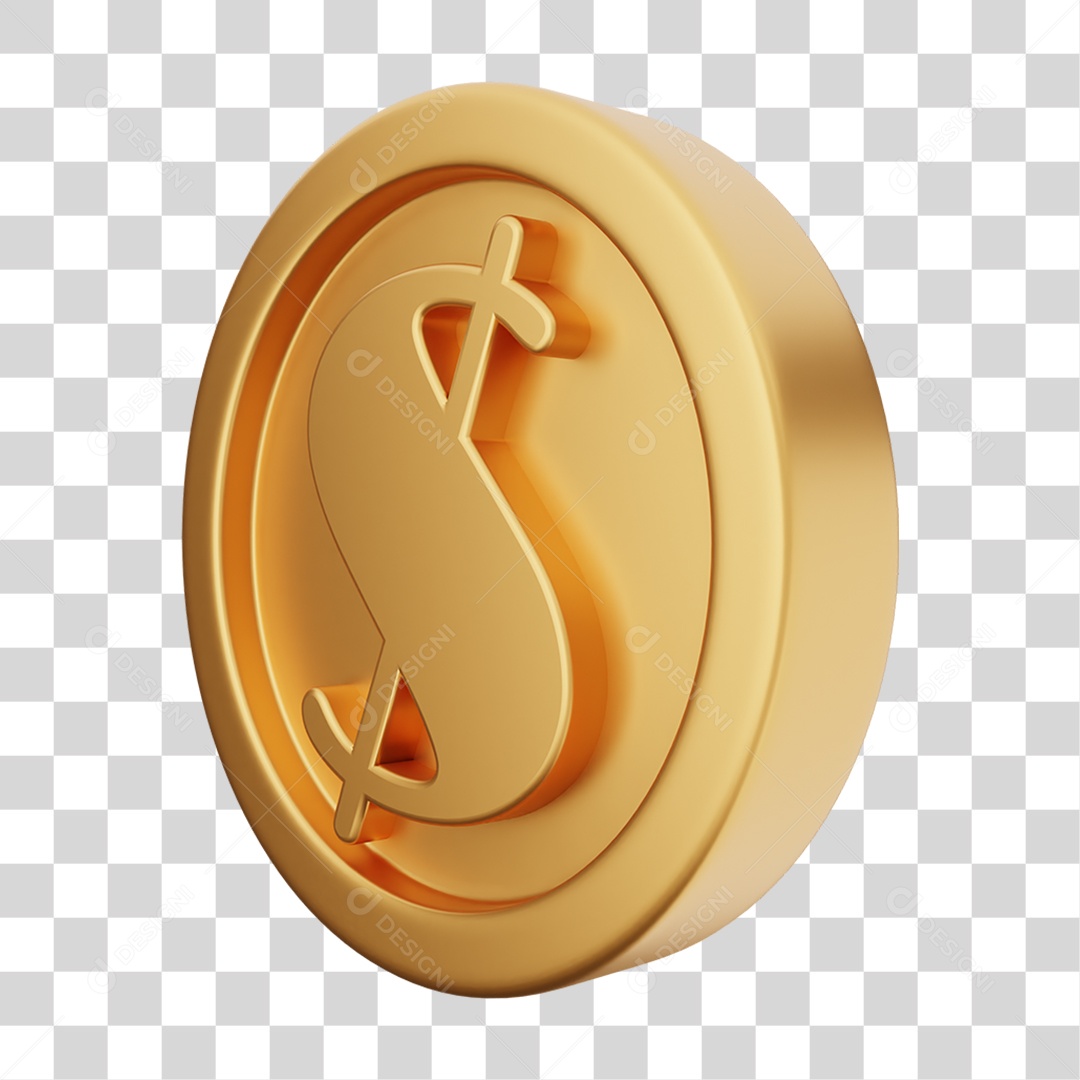 Moeda de Ouro Coin Dinheiro PNG Transparente