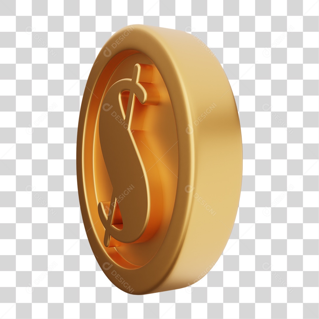 Moeda de Ouro Coin Dinheiro PNG Transparente