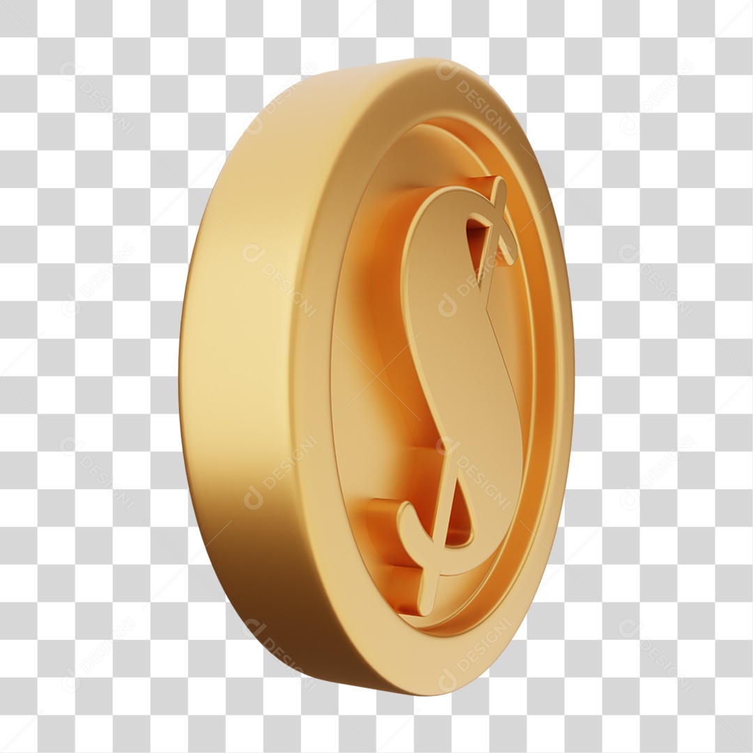 Moeda de Ouro Coin Dinheiro PNG Transparente
