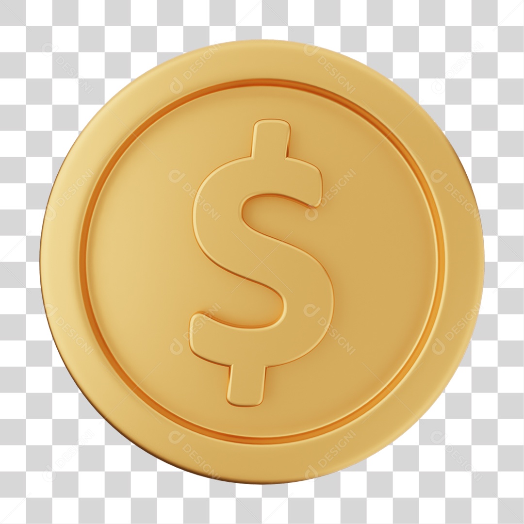 Moeda de Ouro Coin Dinheiro PNG Transparente