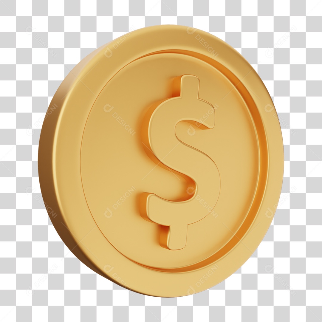 Moeda de Ouro Coin Dinheiro PNG Transparente