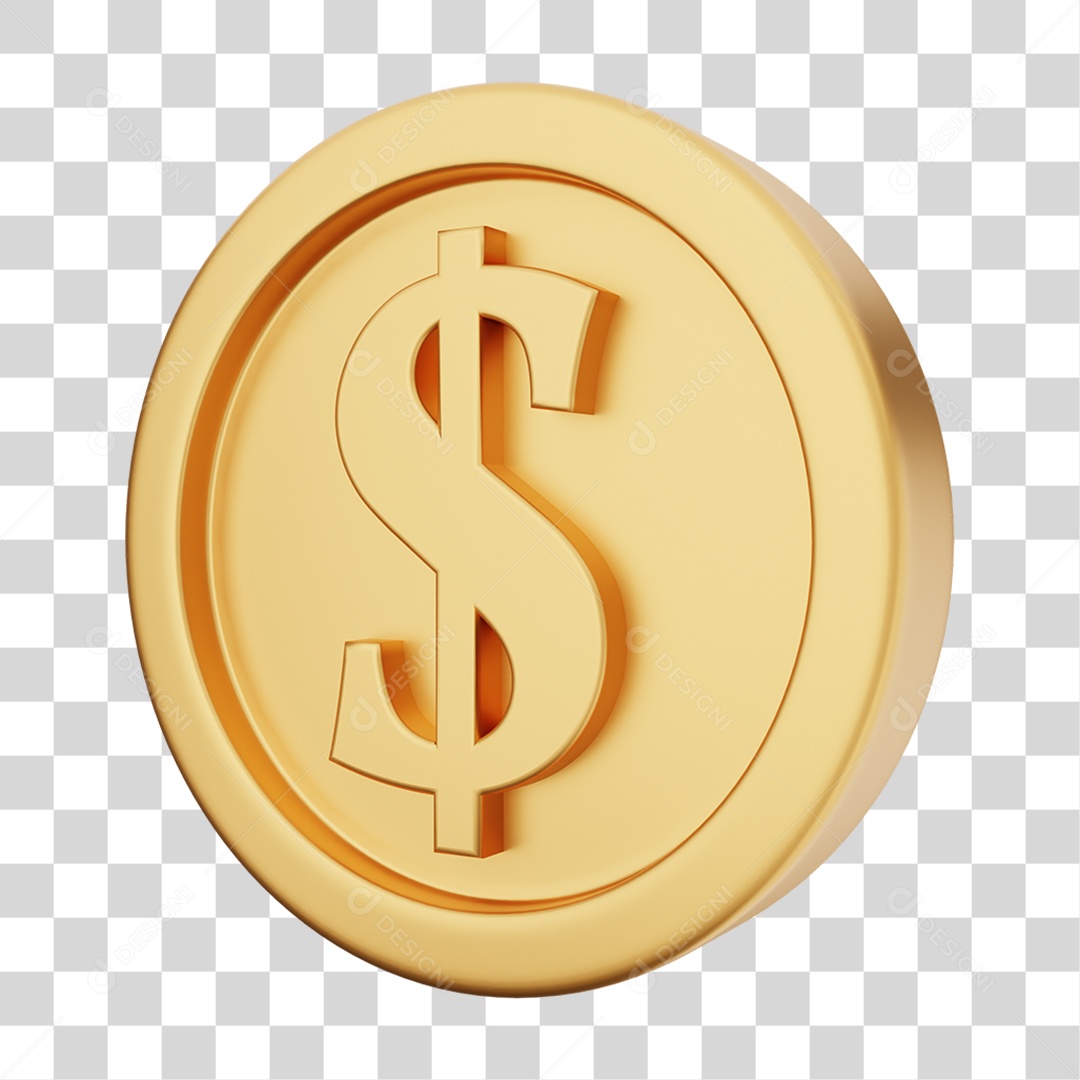 Moeda de Ouro Coin Dinheiro PNG Transparente