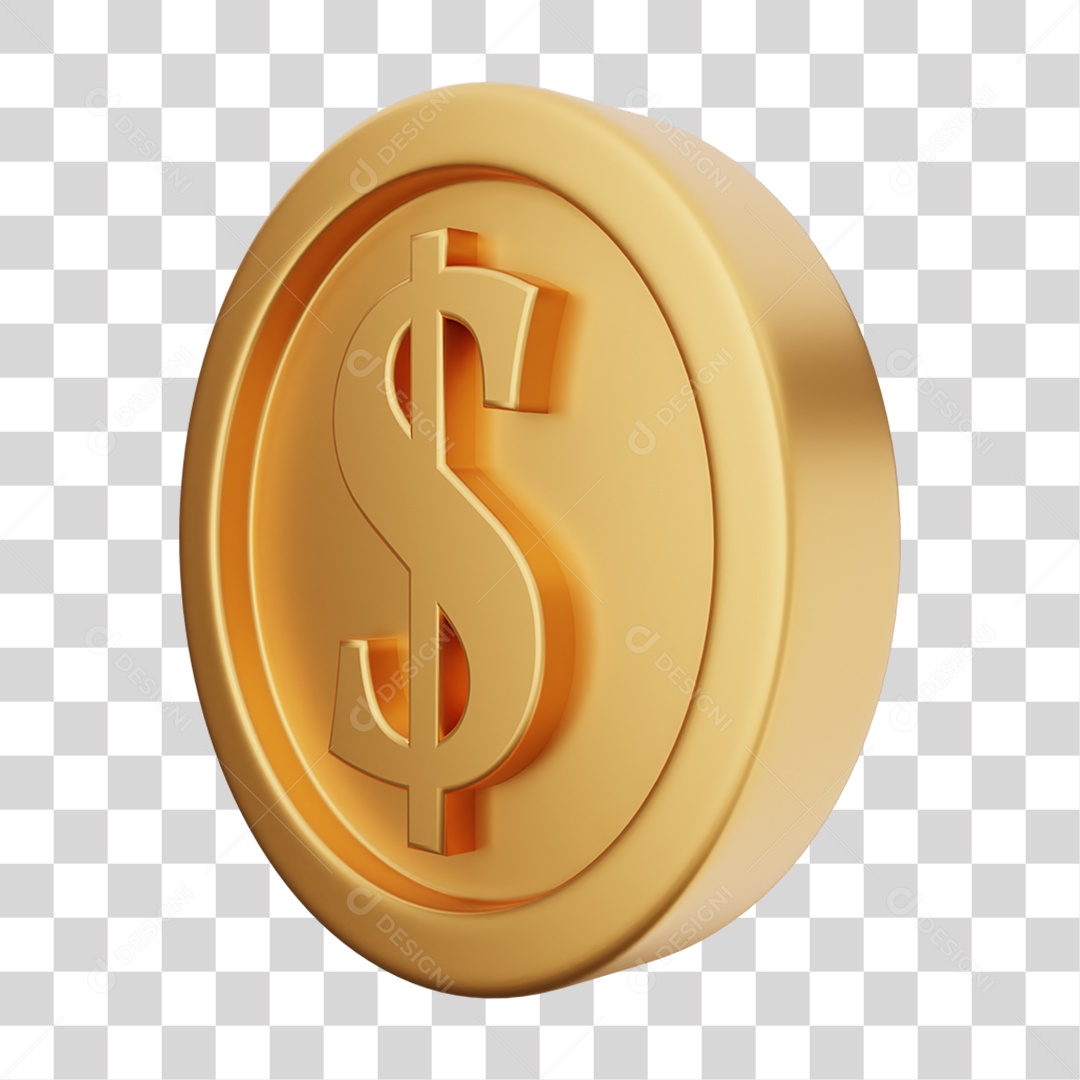 Moeda de Ouro Coin Dinheiro PNG Transparente