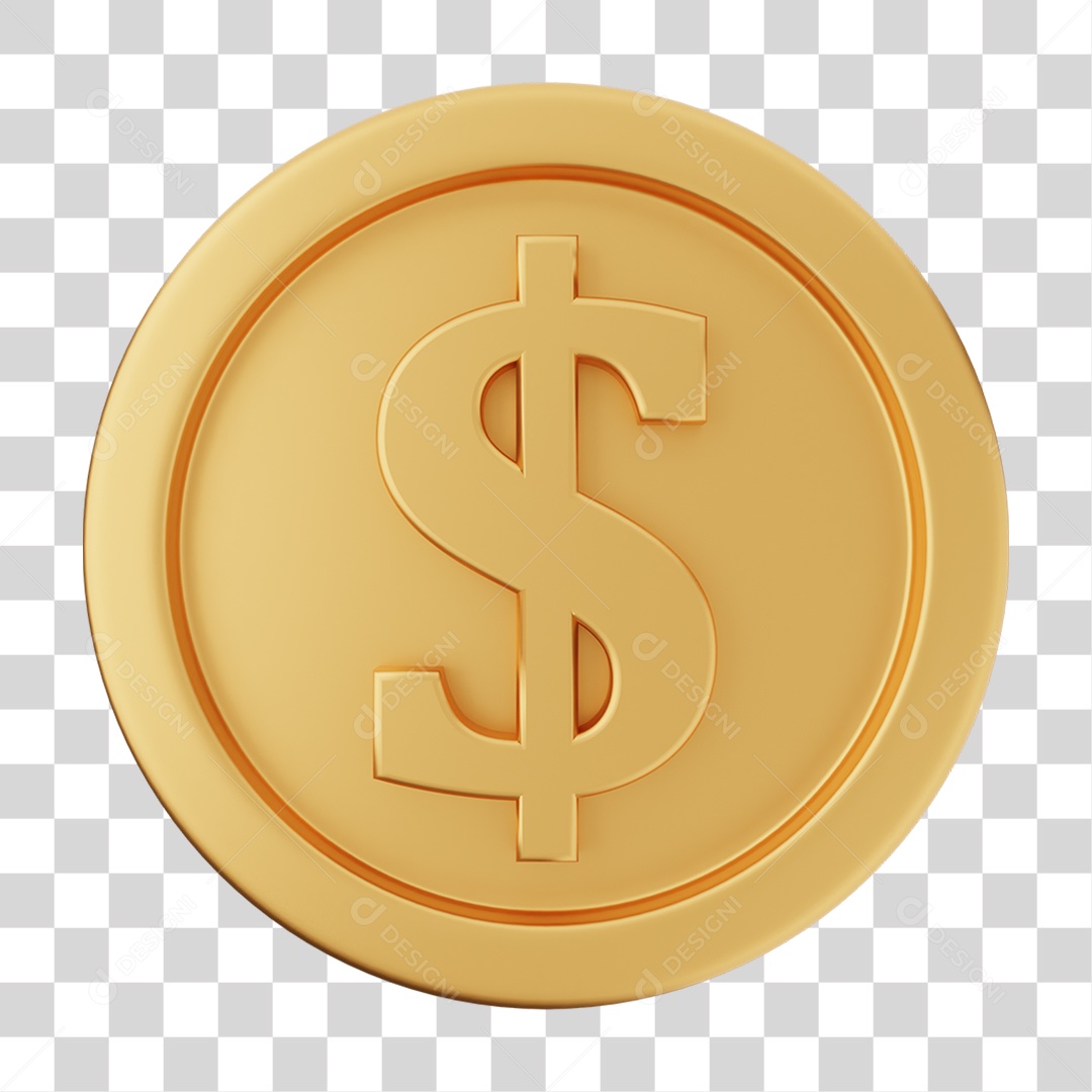 Moeda de Ouro Coin Dinheiro PNG Transparente