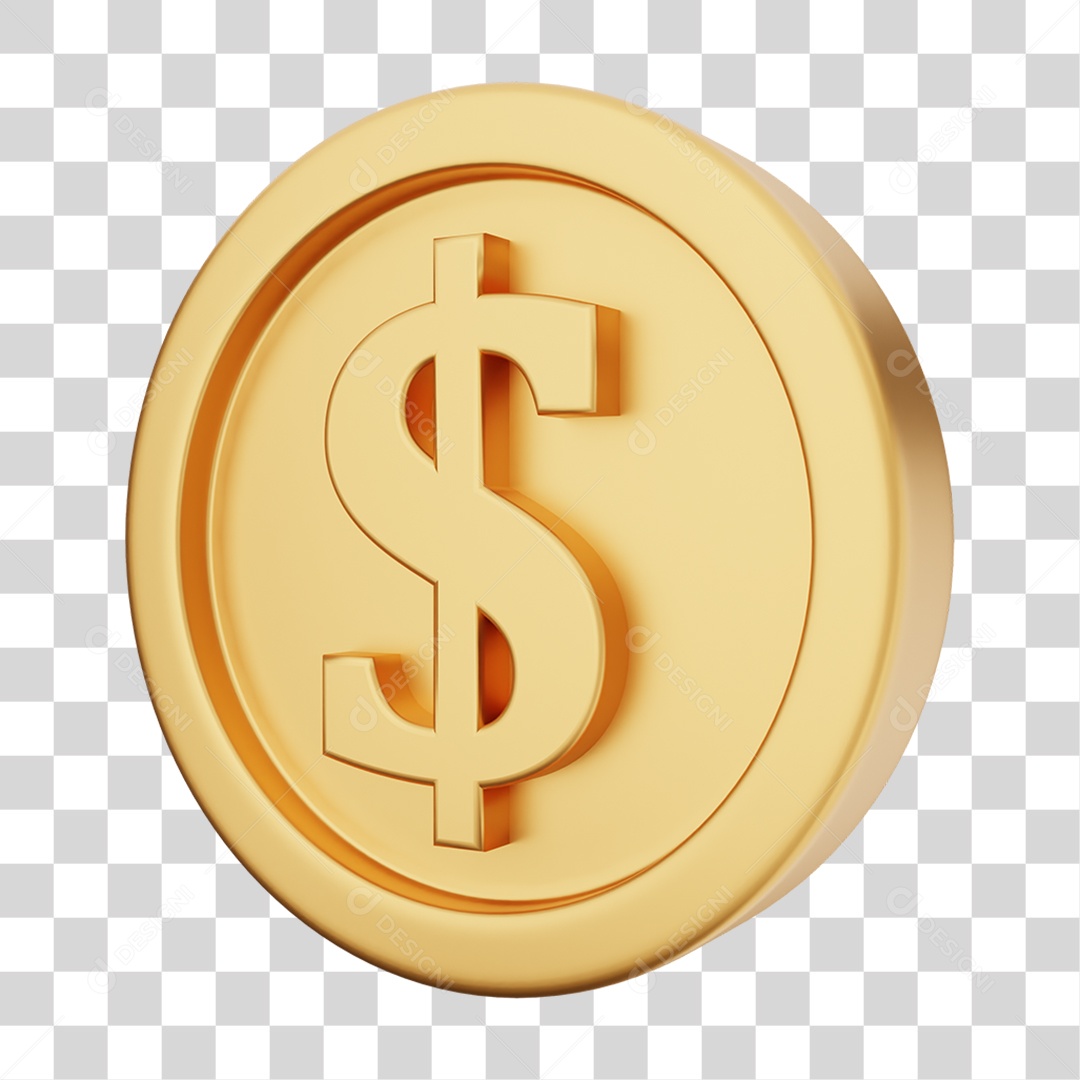 Moeda de Ouro Coin Dinheiro PNG Transparente
