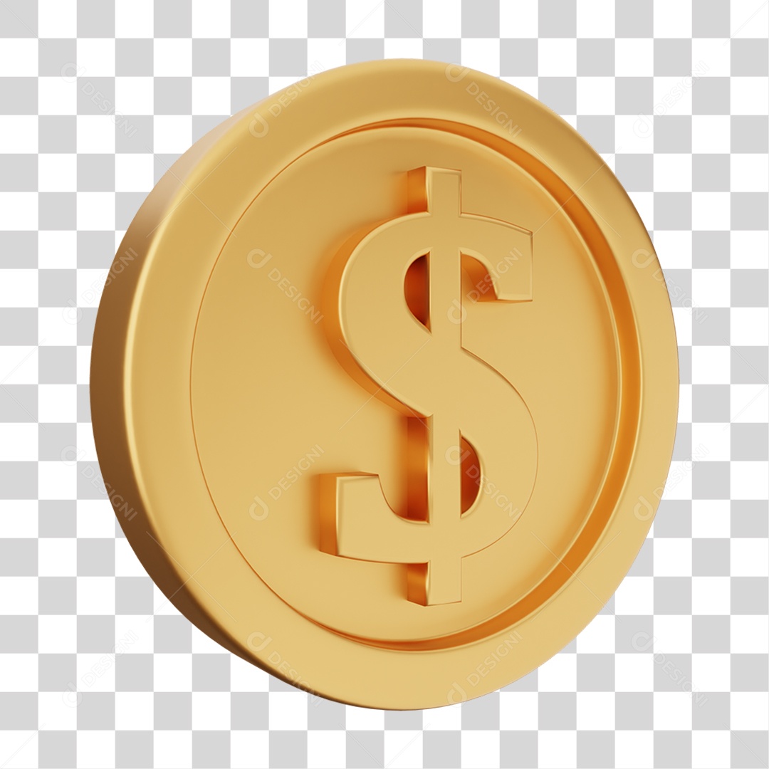 Moeda de Ouro Coin Dinheiro PNG Transparente