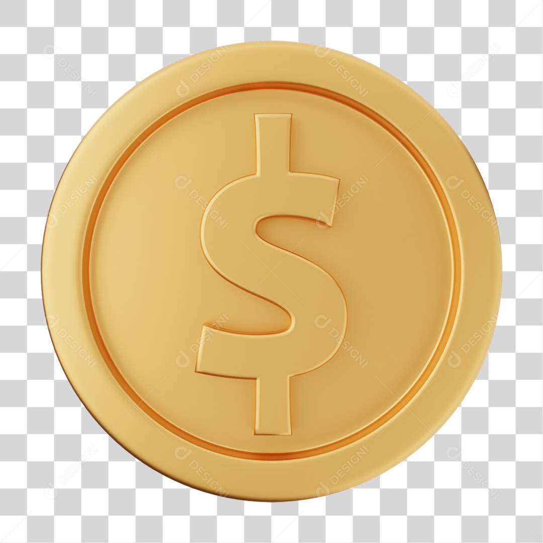 Moeda de Ouro Coin Dinheiro PNG Transparente
