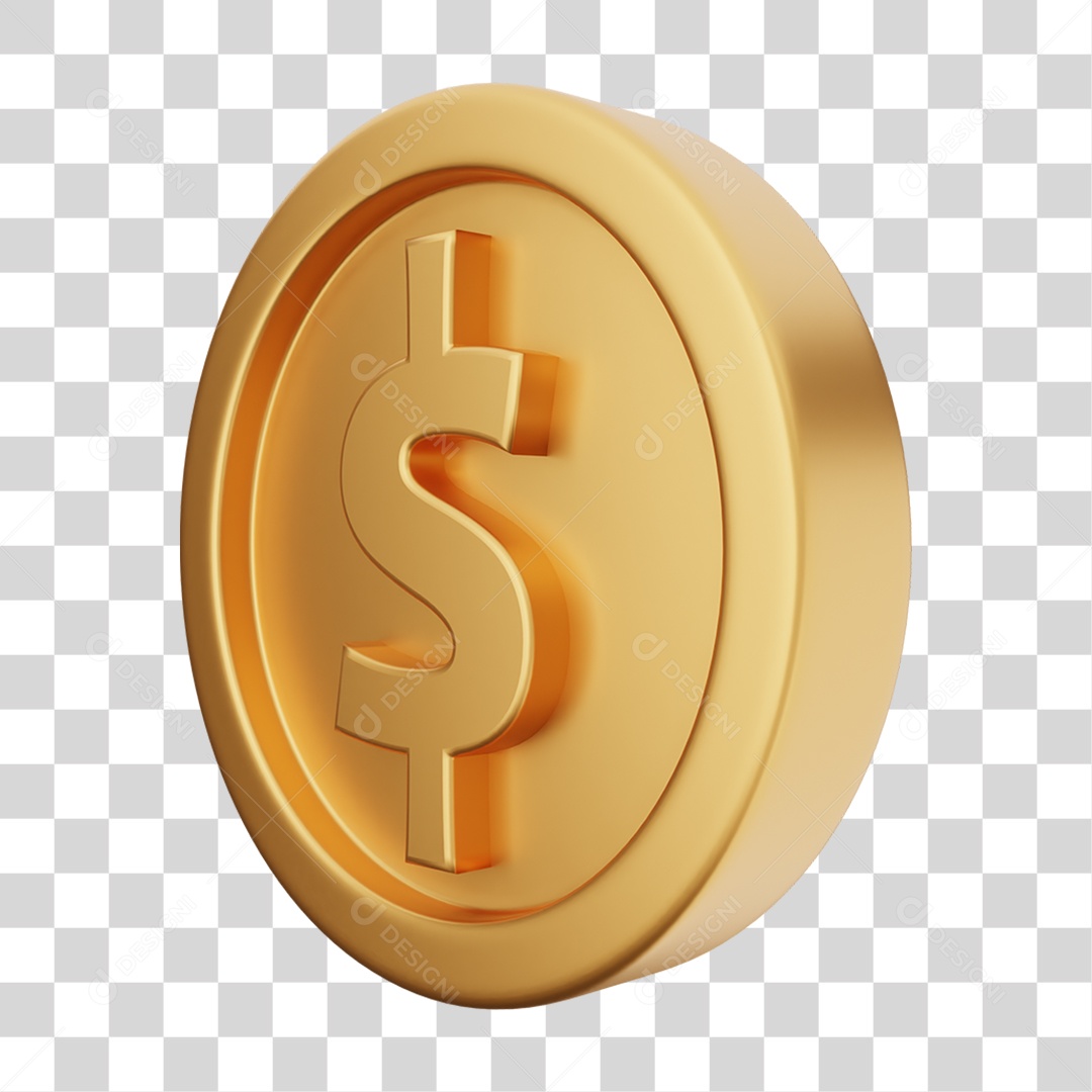 Moeda de Ouro Coin Dinheiro PNG Transparente